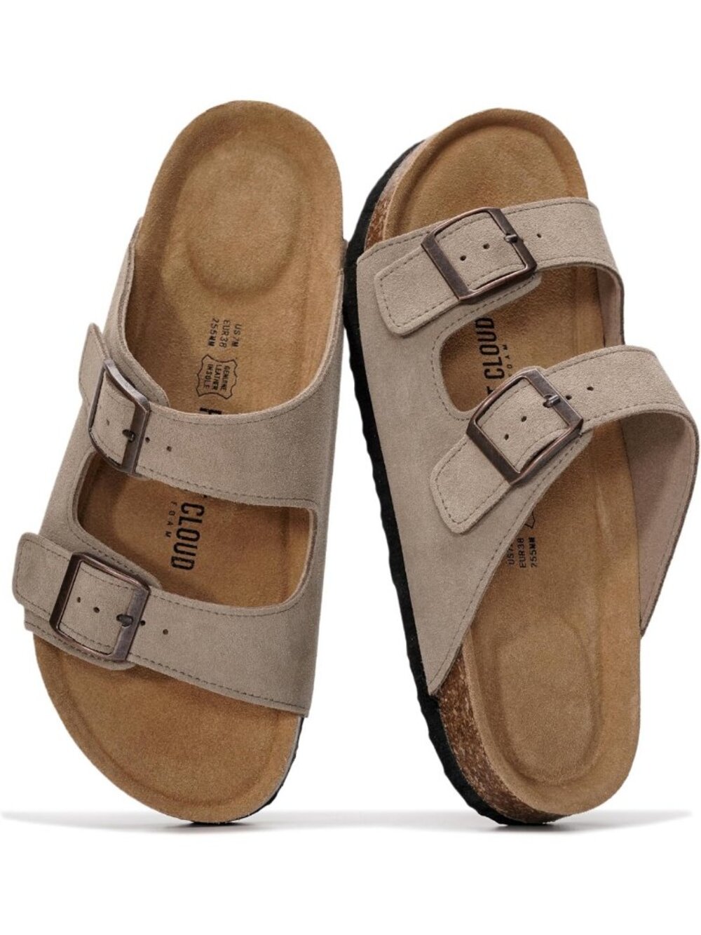 Genuine Leather Women's Everyday Slide Sandals - Comfortable & Stylish Footwear